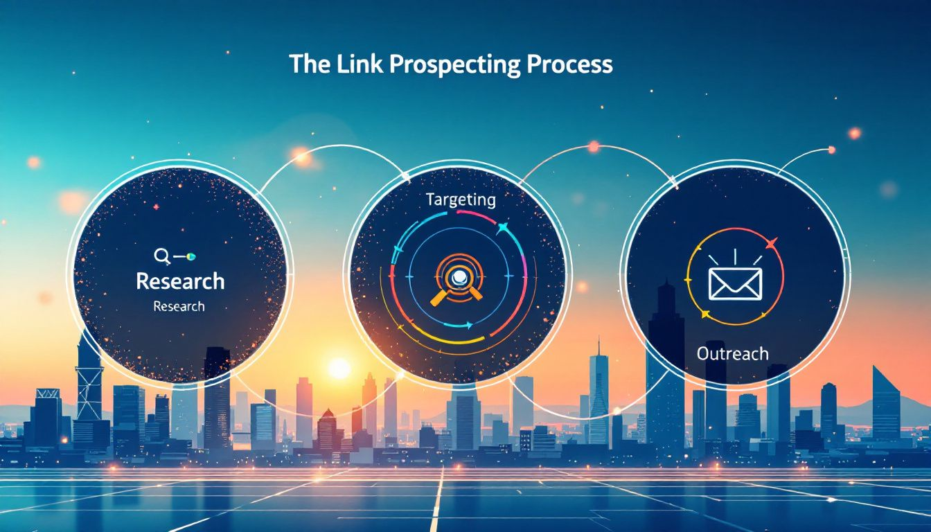 An illustration showing the concept of link prospecting.