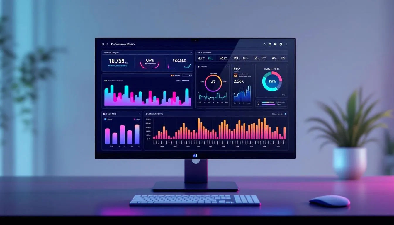 Un moniteur de performance affichant les statistiques d'un ordinateur sous Windows 11.