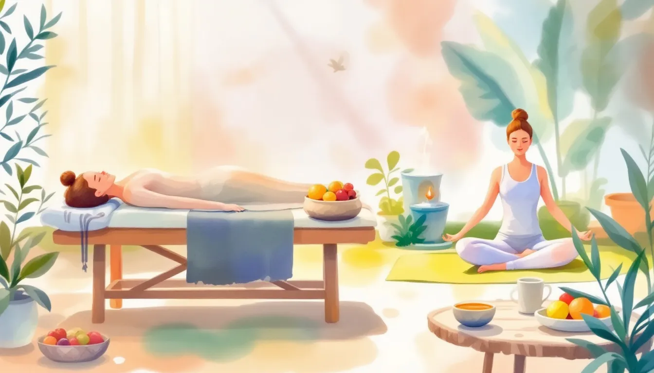 Various types of holistic therapies displayed.