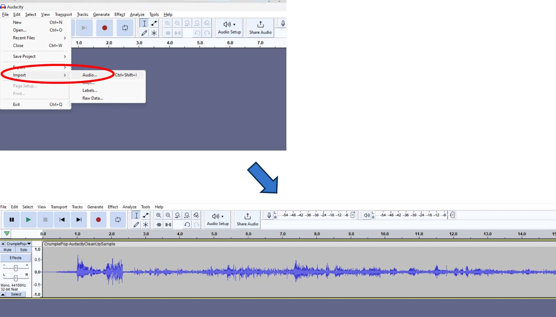 how to clean up audio in audacity