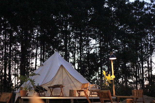 glamping to komfortowe namioty w środku lasu