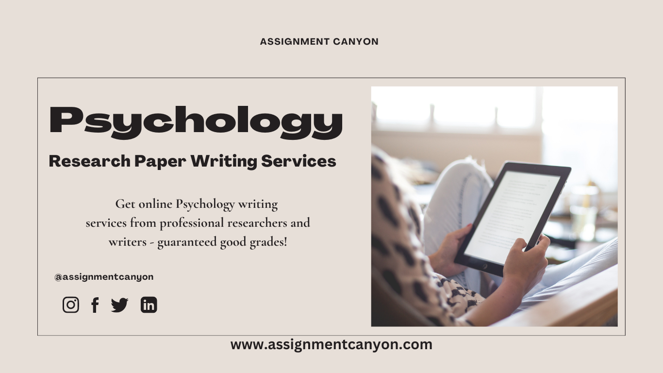 Psychology Research Writing Services - From Assignment Canyon Tutors 