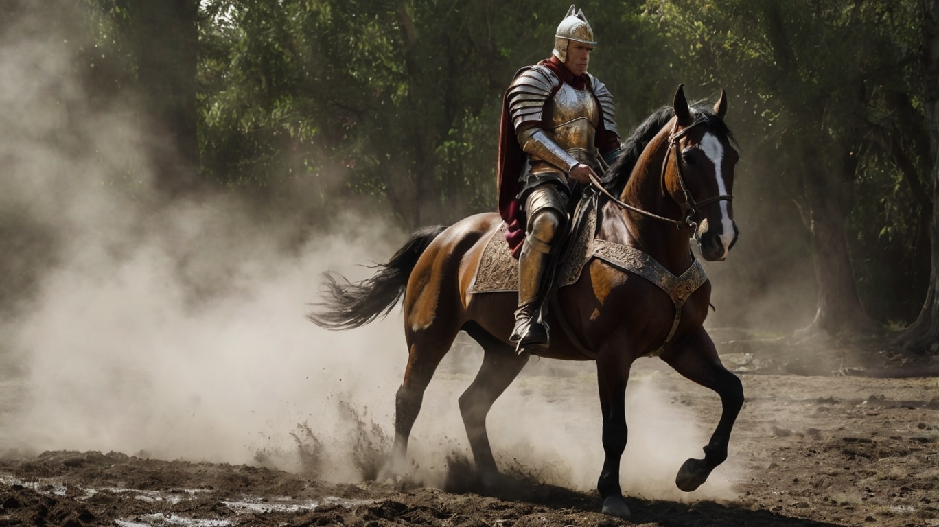 A mythical war horse.