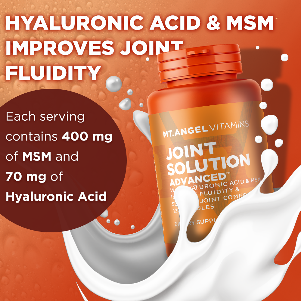 A person taking a joint supplement with glucosamine HCL, MSM, curcumin C3 complex and type 2 collagen