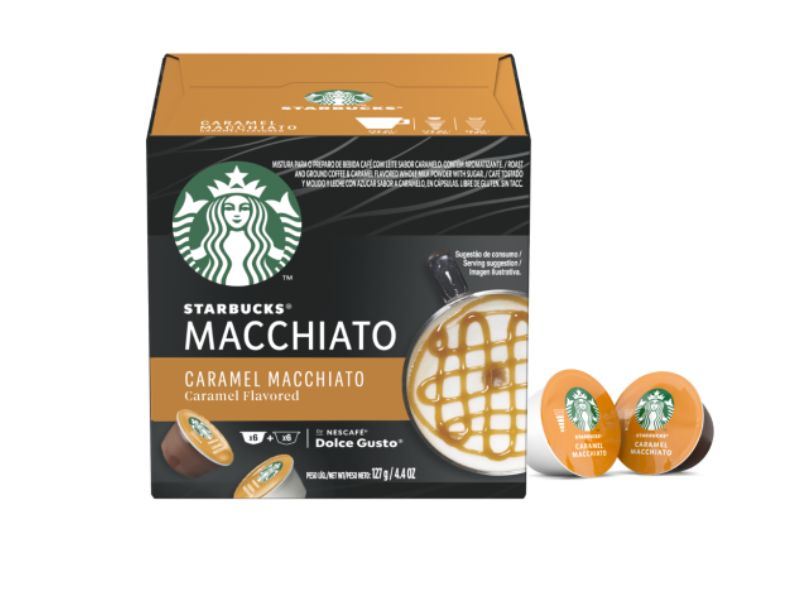 Latte Macchiato da Starbucks traz capsulas compativeis com Dolce Gusto. Imagem: www.starbucksathome.com/br