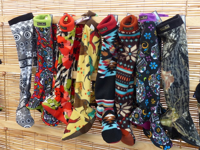 colorful patterned socks