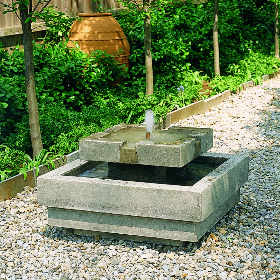 Explore the beauty and craftsmanship of the Campania International Escala Fountain, a stunning garden feature perfect for adding a touch of elegance and relaxation to any outdoor space at a good price.