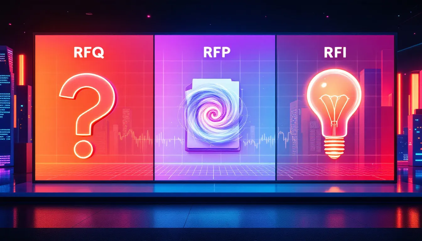 Comparison of RFQ, RFP, and RFI processes.