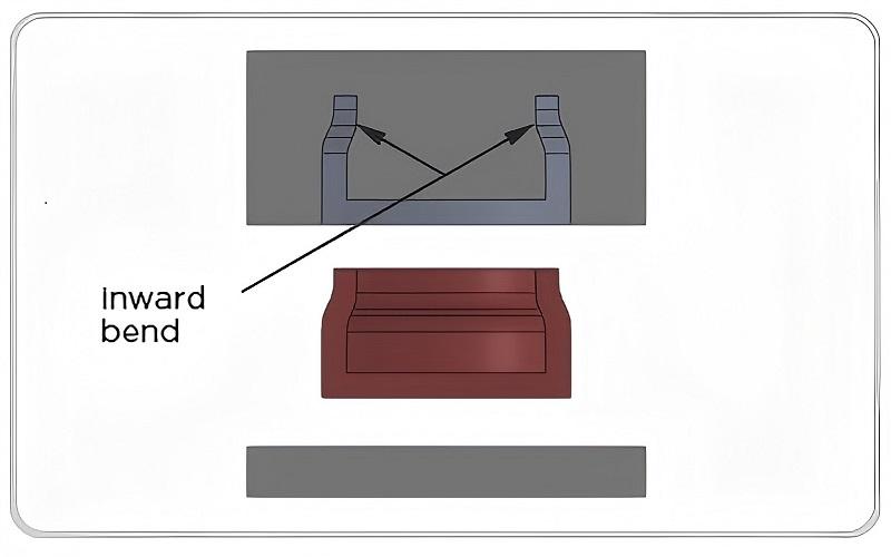 visualizing a bump-off ejection where a flexible plastic part deforms to pass a shallow undercut