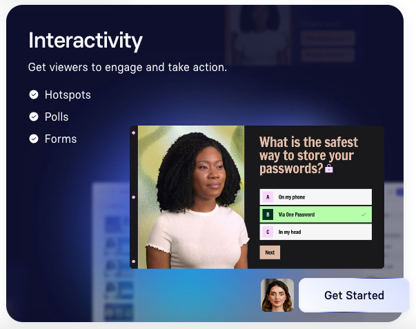 Synthesia Interactivity feature