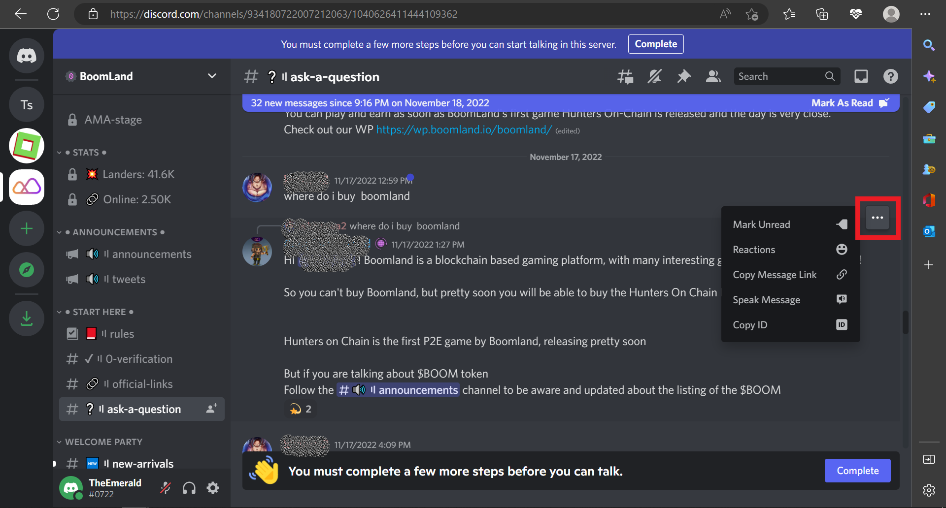 Discord Desktop - Copy message link