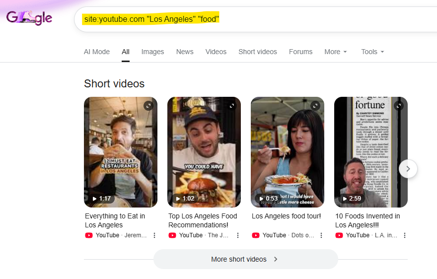 How to search on Google YouTube channels by location