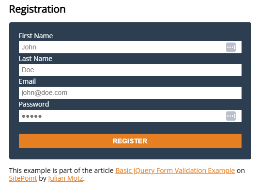 Registration Form