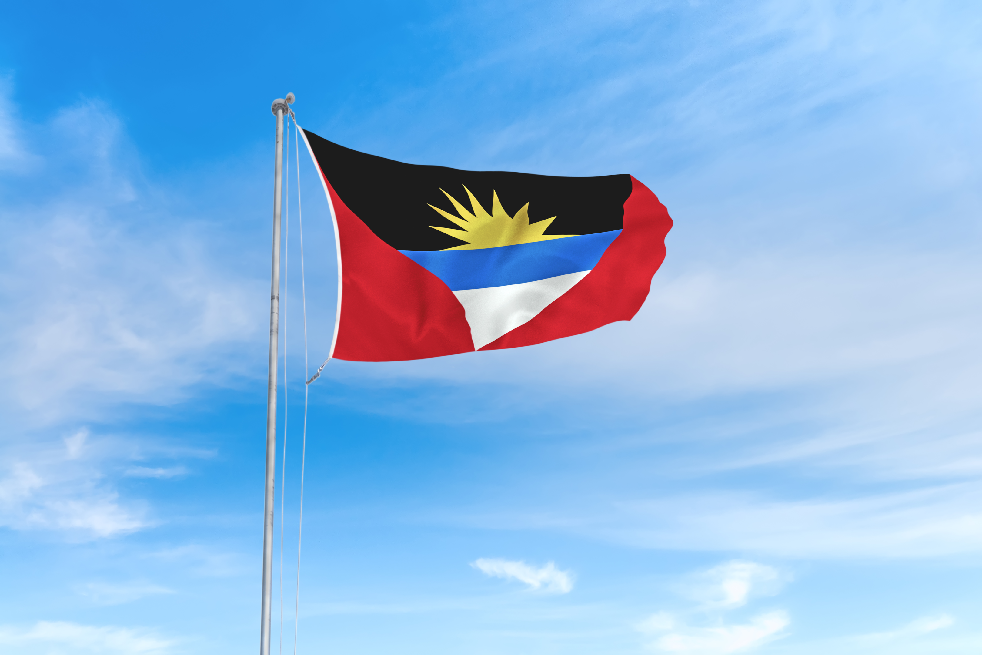 The official flag of Antigua & Barbuda