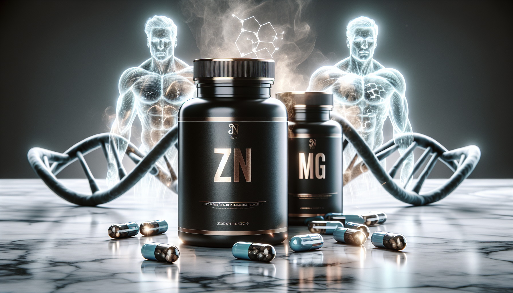 Illustratie van zink- en magnesiumsupplementen