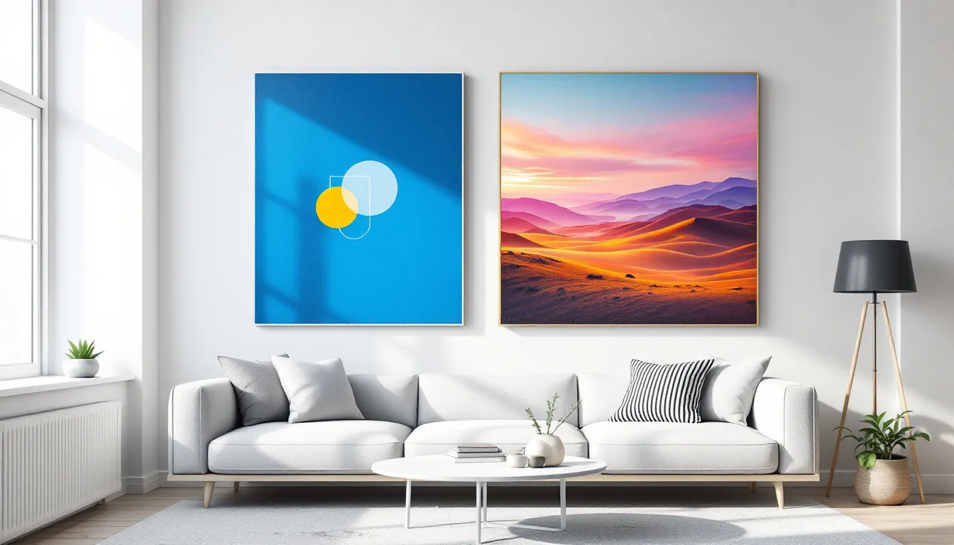 A comparison of canvas and print wall art options.