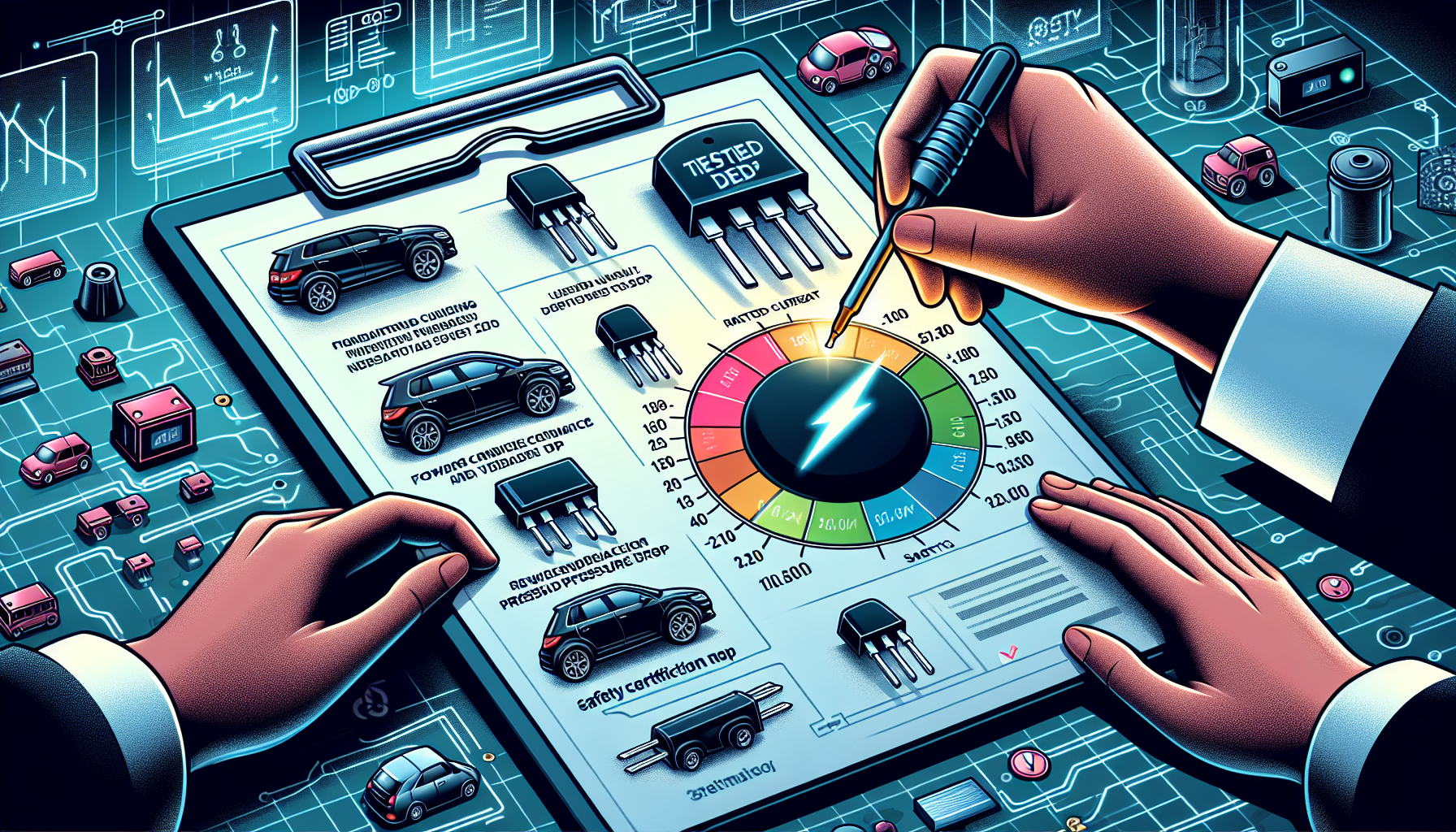 Illustration of selecting quality diodes for vehicles