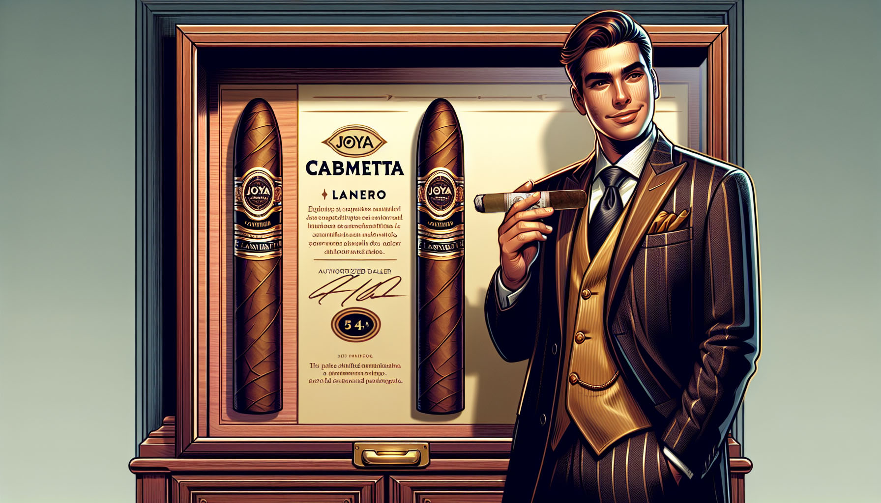 An authorized dealer showcasing the exclusive Cabinetta Lancero