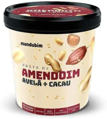 Pasta de amendoim integral Mandubim. Fonte: Amazon.