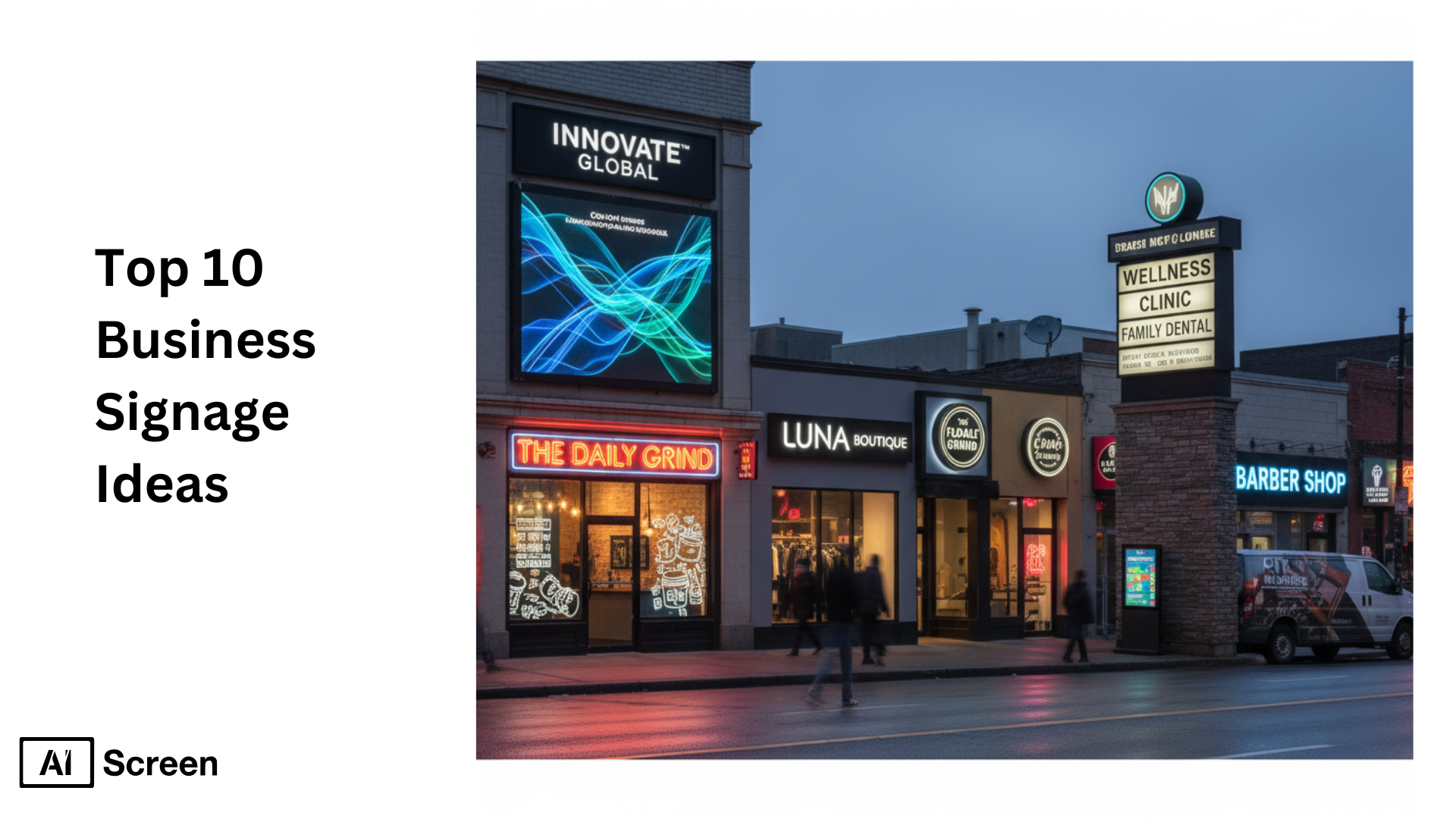 creative business signage ideas for branding and marketing