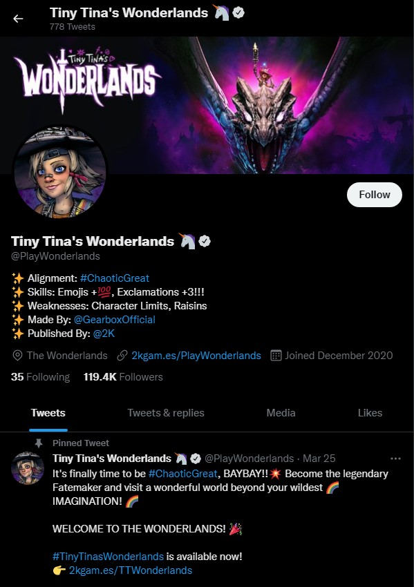 Fix #2 Check Tiny Tina's Wonderlands game servers or shift connection