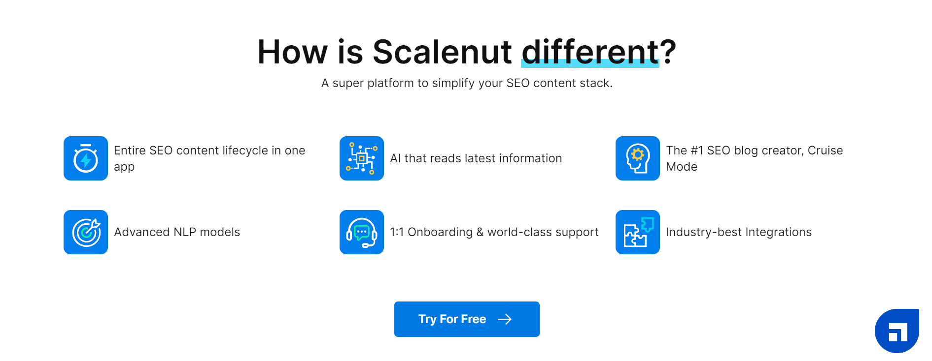 Scalenut Landing Page - How is Scalenut different?