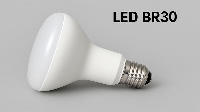 LED BR bulb with a width of 30/8 = 3.75 inches