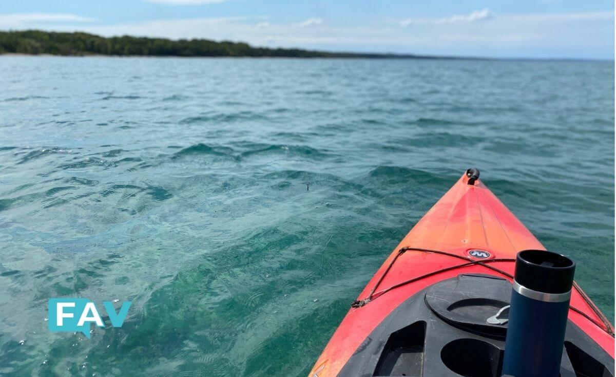 YETI Rambler bottles for a secure morning coffee when kayaking on the lake