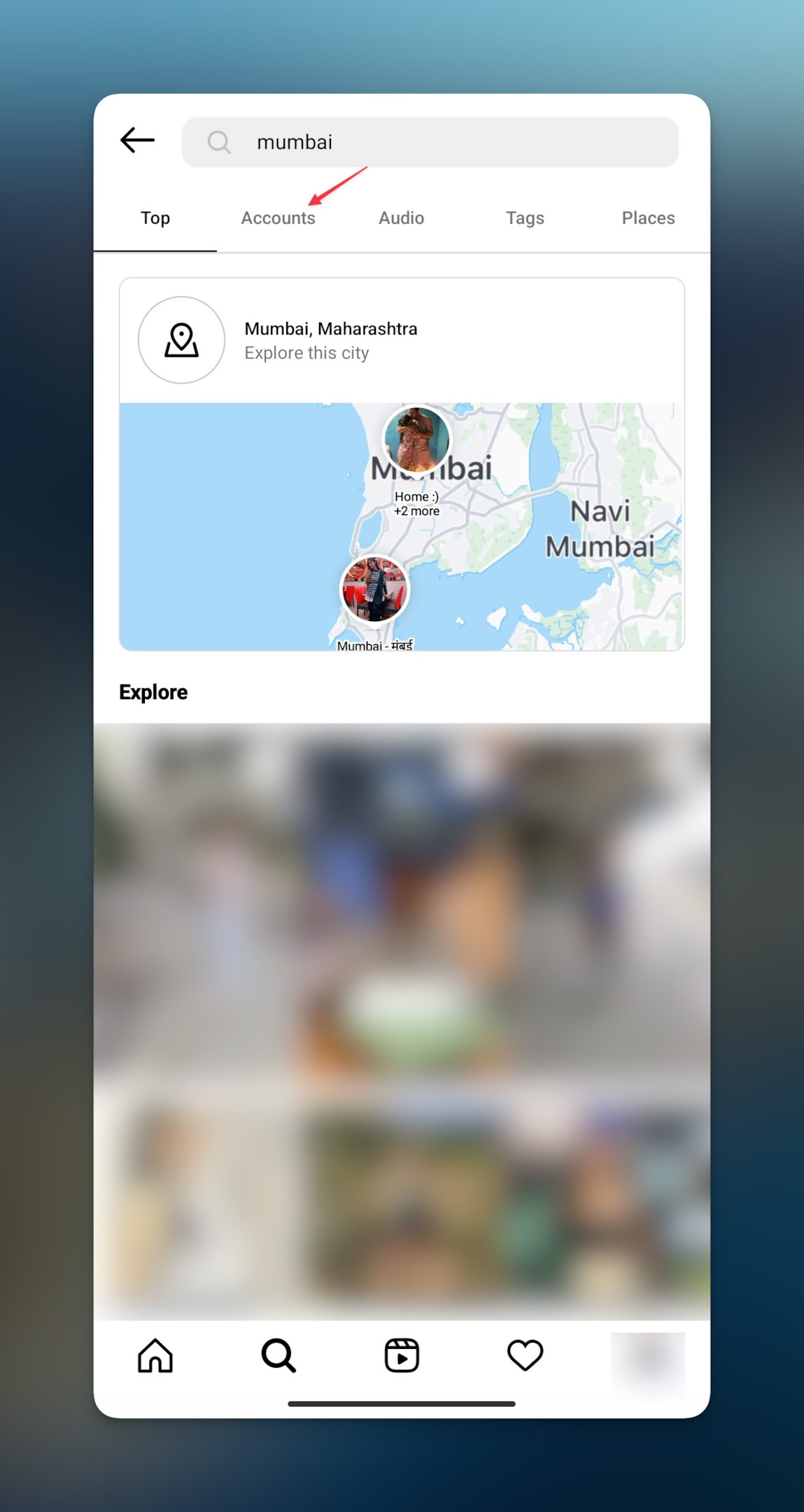 Remote.tools shows the search results for the search term on Instagram to follow someone
