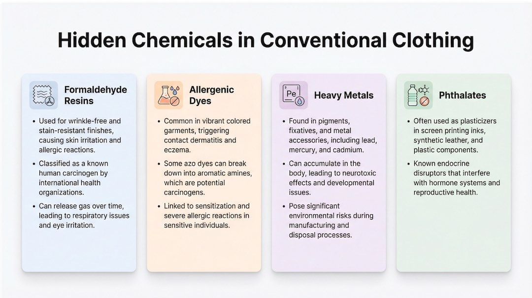 hidden chemicals in conventional clothing