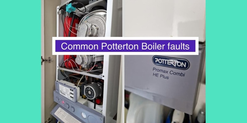 An illustration showing common Potterton boiler faults.