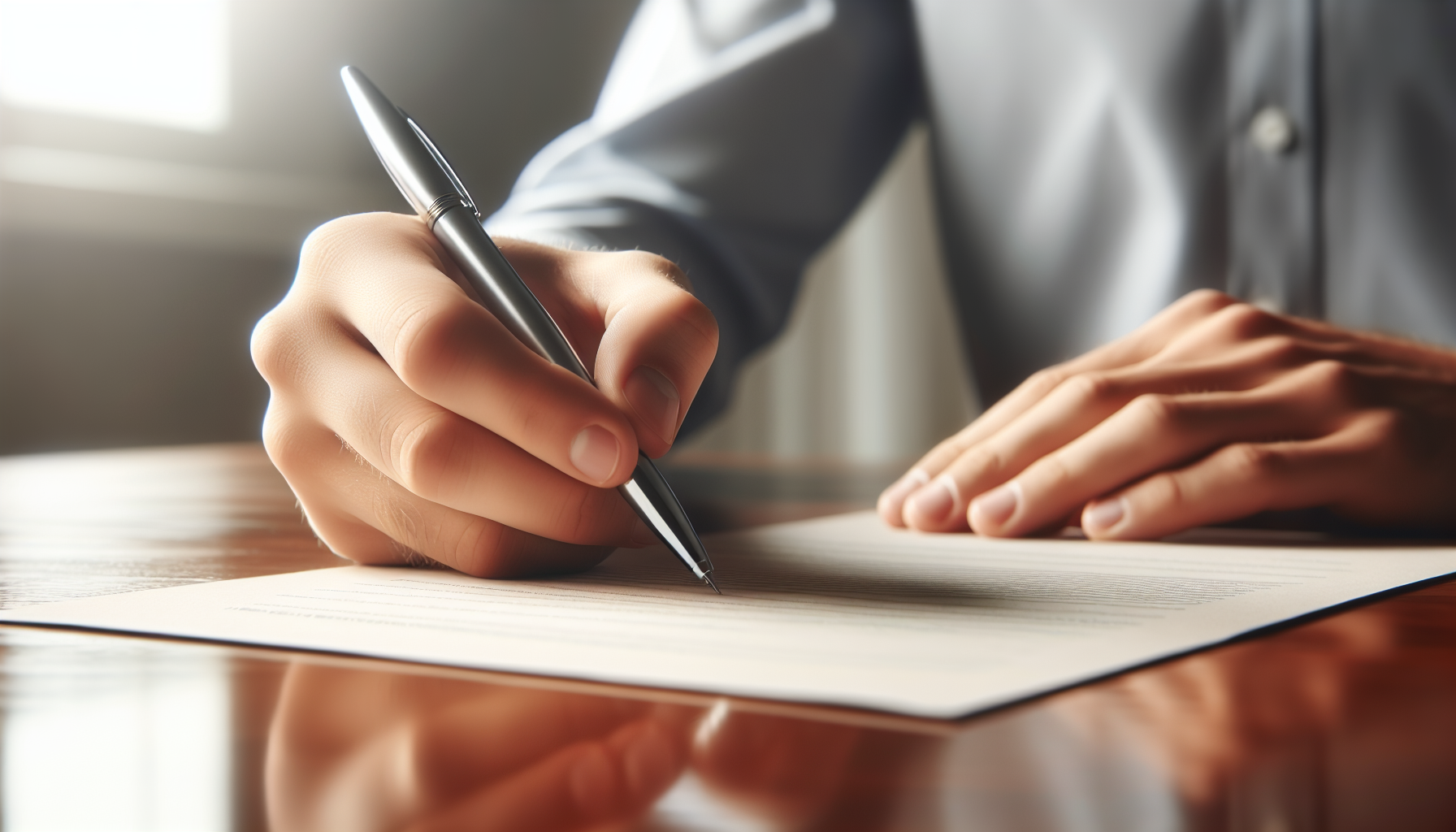 Illustration of an employee signing an acknowledgment form