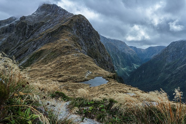 mountains, rocks, trail