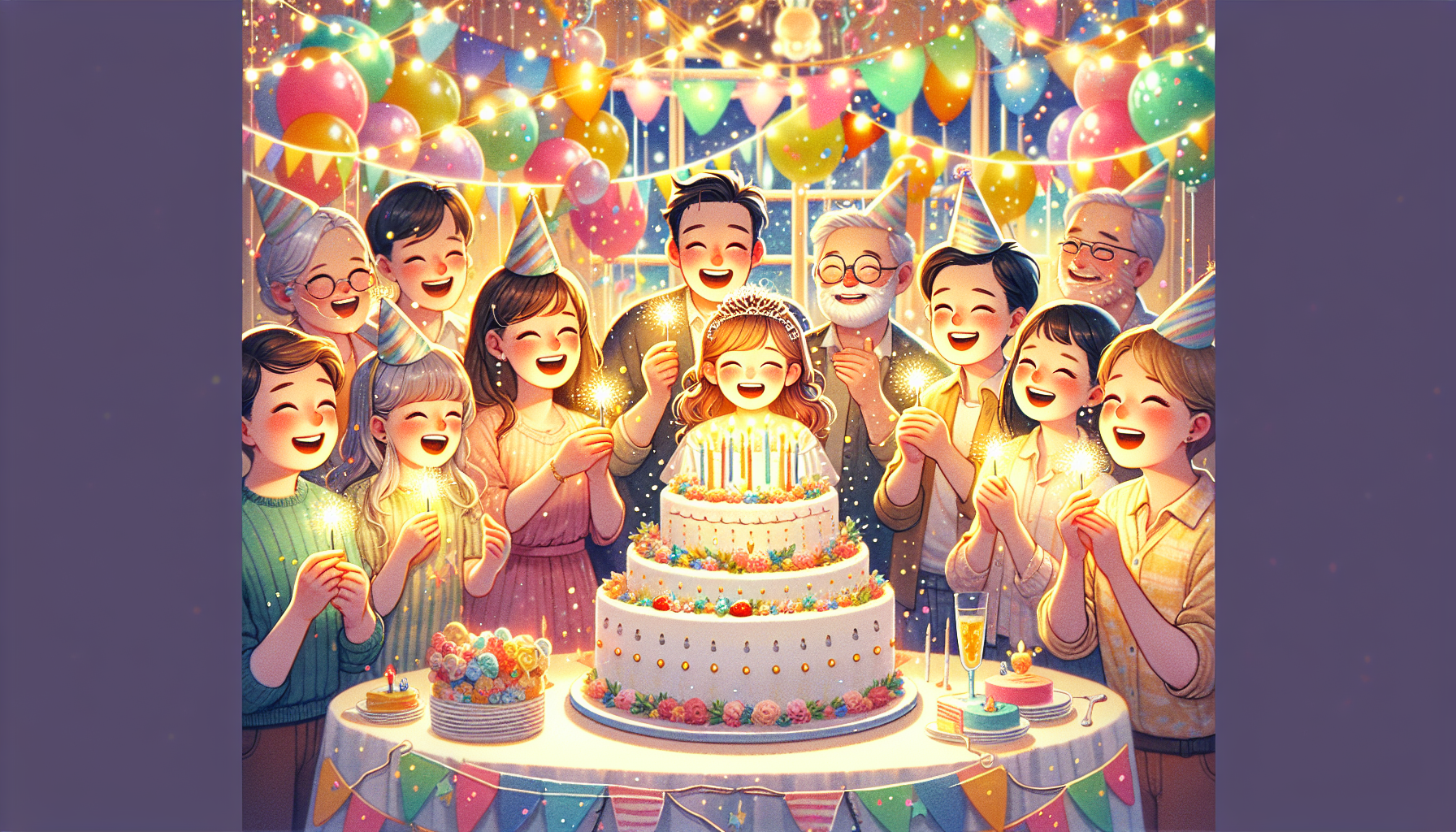 Illustration of celebrating birthdays, even if belated