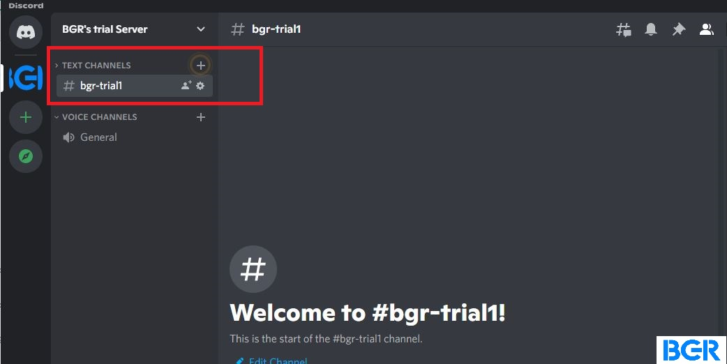 Click on a channel that allows text in Discord to write a code block