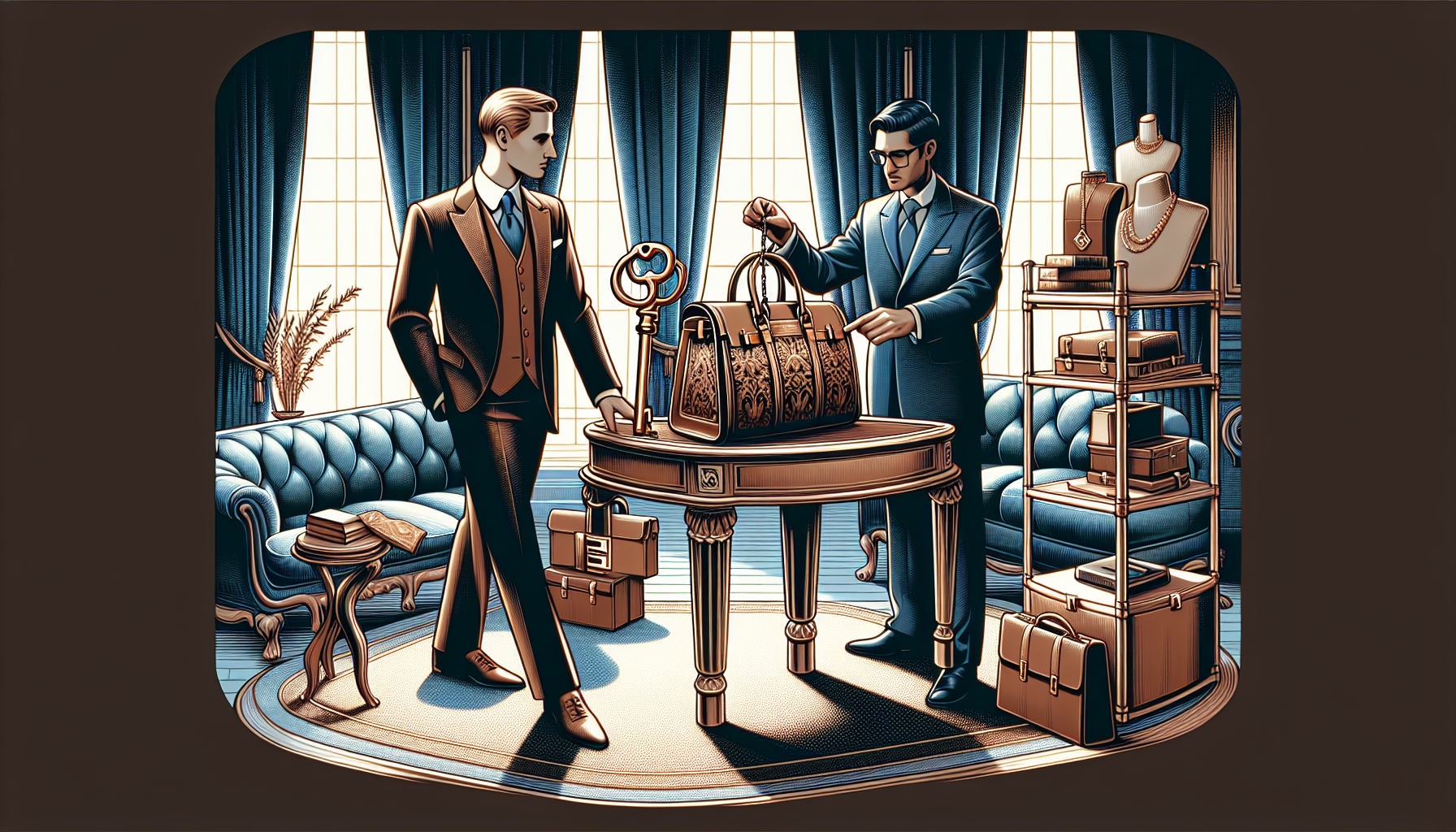 The Expert Guide to Sourcing Hermes Birkin Handbag 4 Illustration of purchasing a Hermès Birkin from a boutique
