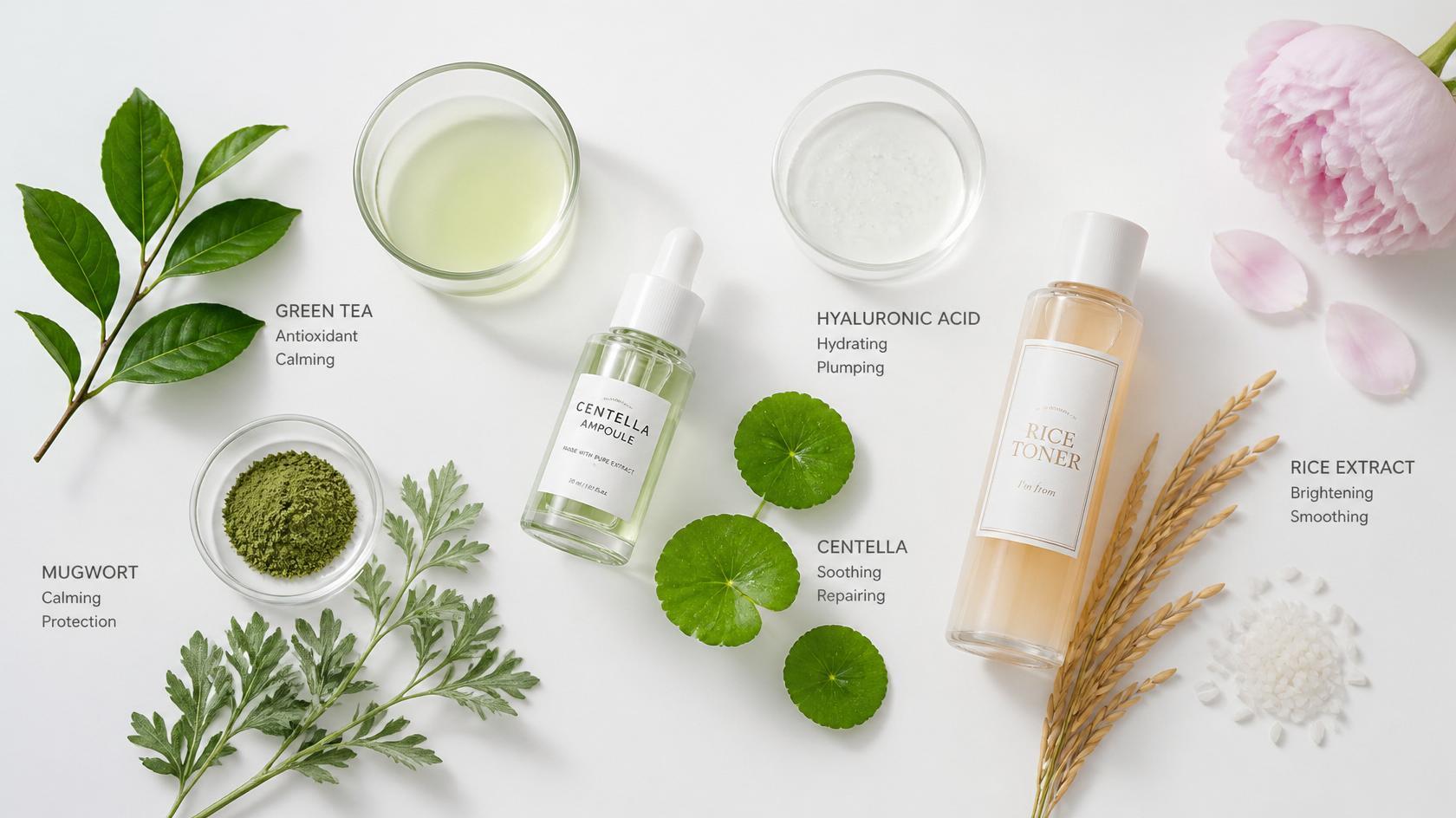 Common ingredients found in Korean skincare products