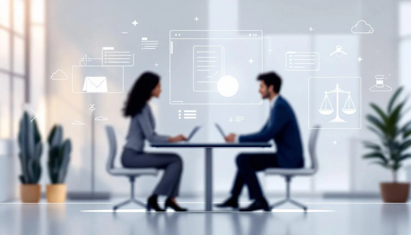 The role of collaborative divorce lawyers, depicting a blurred scene of a mediation session.