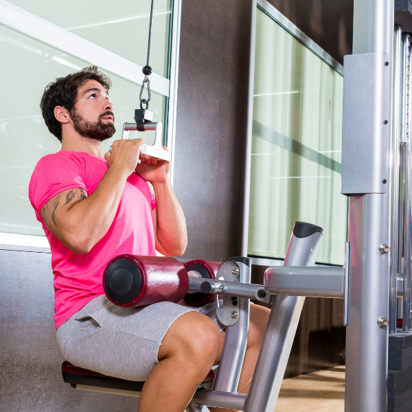 Image showing close-grip lat pulldown technique.