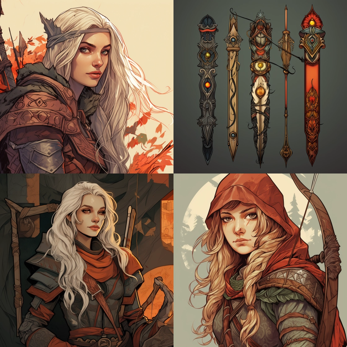 AI characters generated from the prompt 'Viking warrior princess'