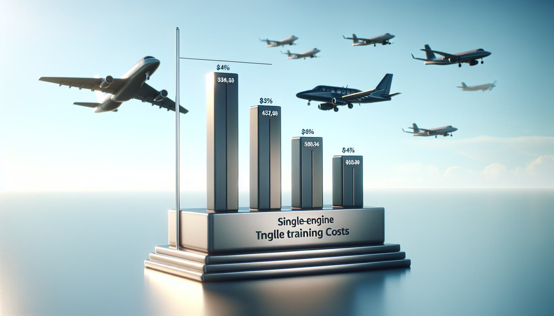 A comparison chart showing the costs of single engine vs. multi engine training