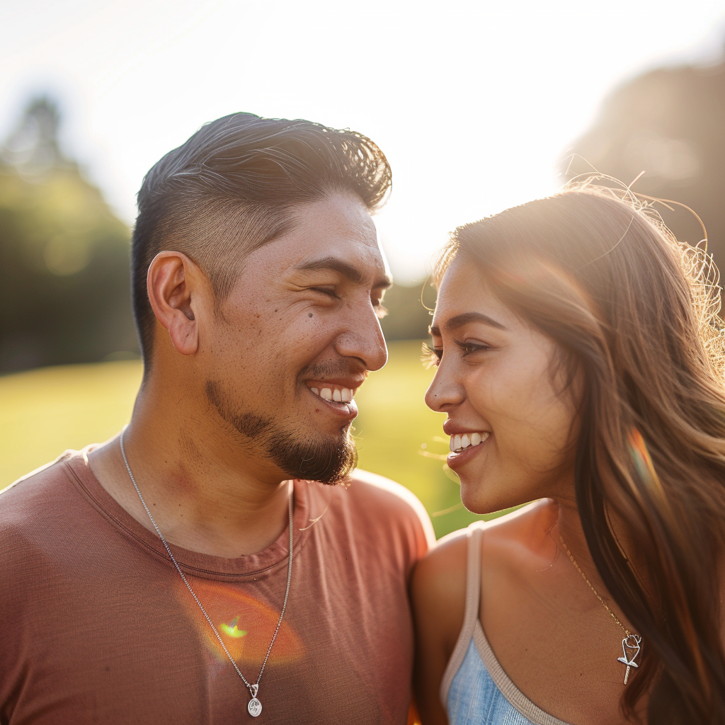 an image of a couple with personal struggles who transformed their relationship with communication