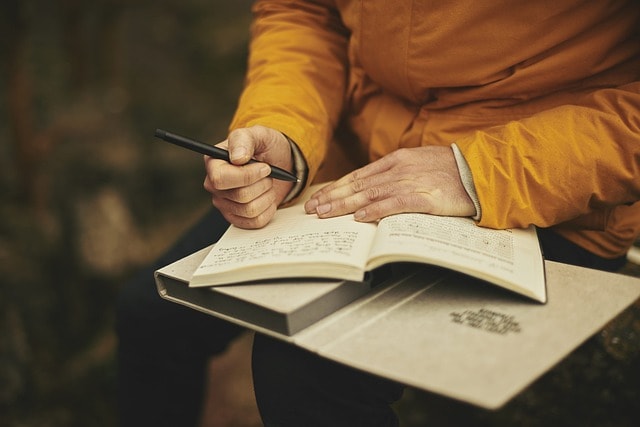new year background, adult, diary, journal, notebook, book, document, knowledge, man, notes, paper, pen, person, writing