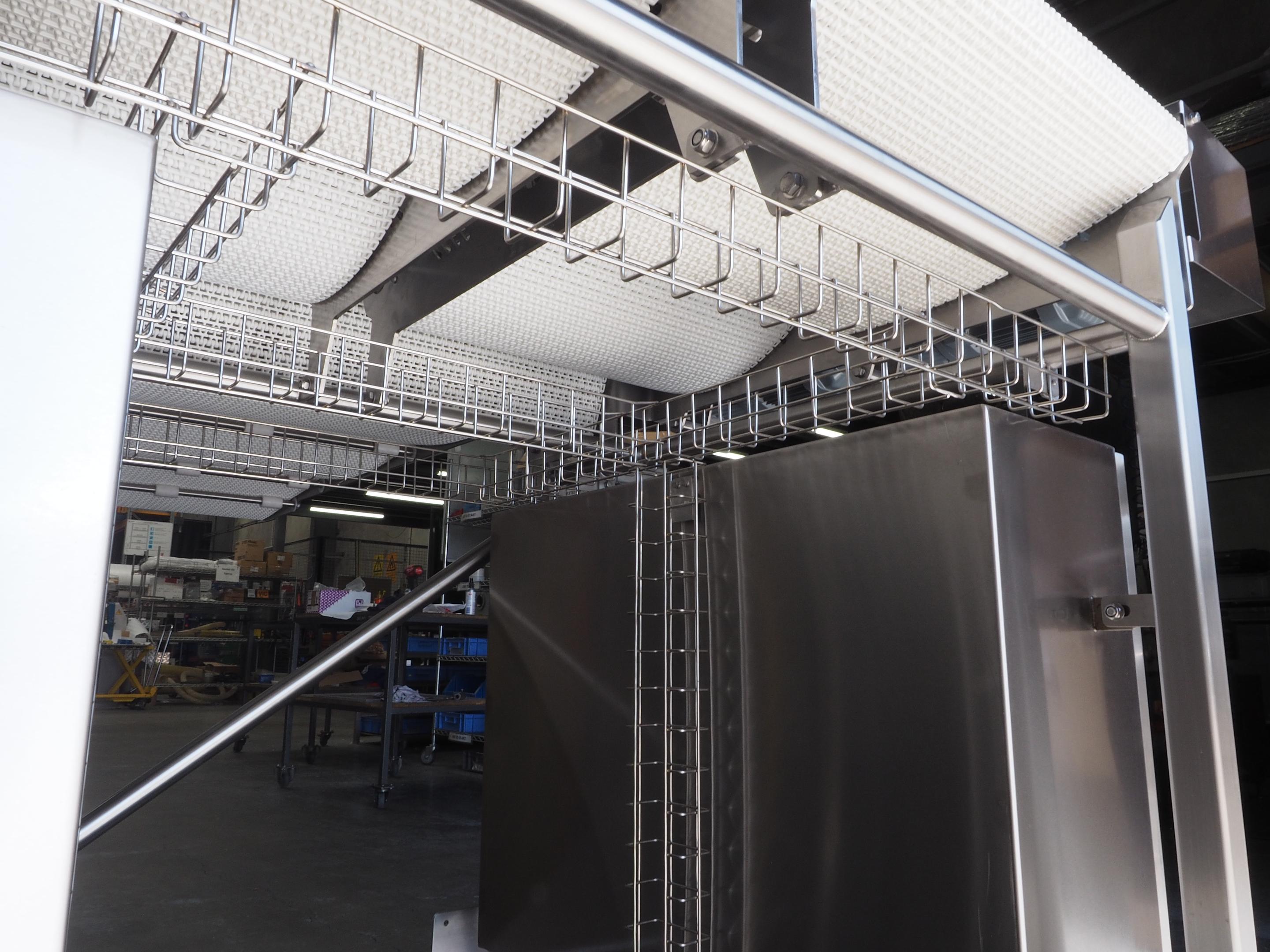 Jarlam's open-design conveyors are engineered for easy clean-down, reducing cleaning time while supporting food safety compliance.