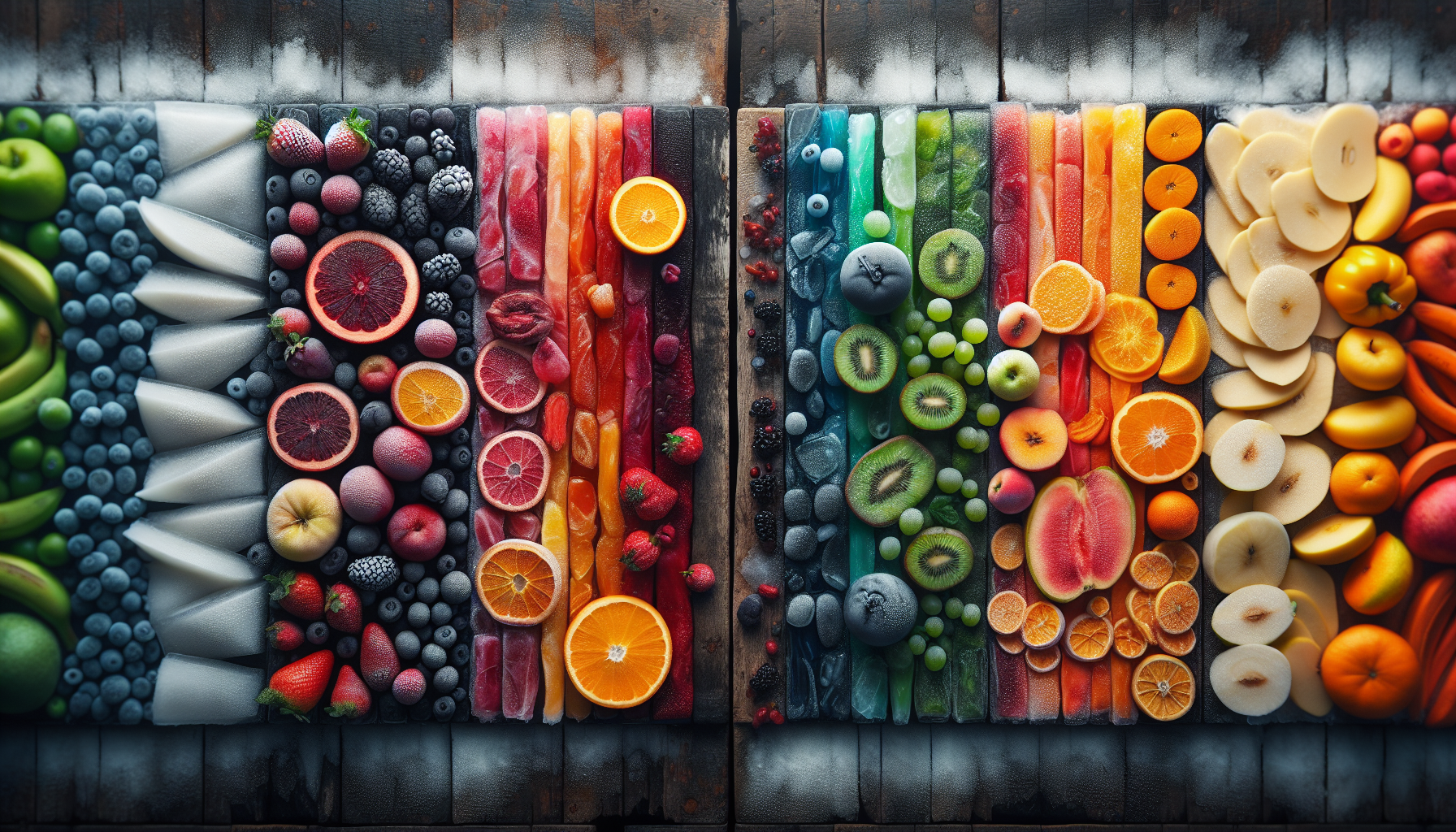 Fresh and frozen fruits comparison