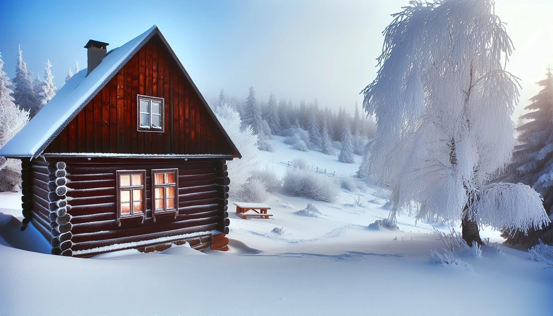 Enthralling Tales for the Cold Winter Night: A cozy cabin in the snowy wilderness