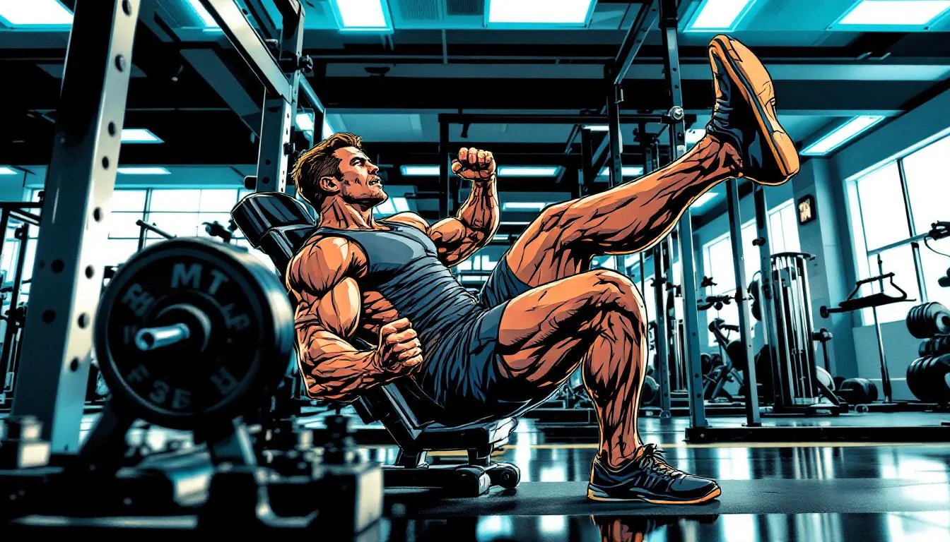 An experienced lifter performing advanced leg exercises in a gym setting.