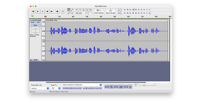 how to remove hiss in audacity