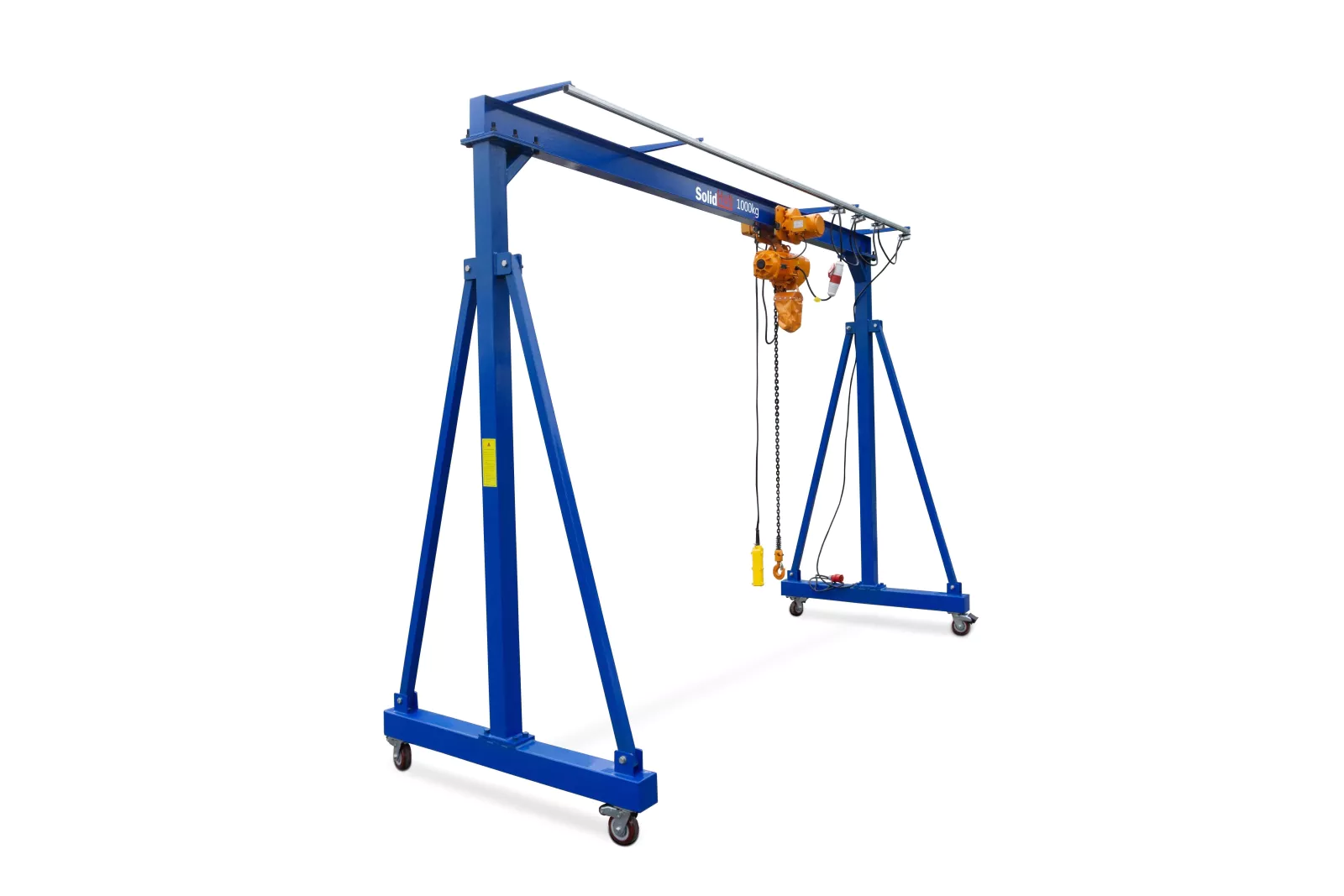 Gantry crane equipped with hoist and accessories