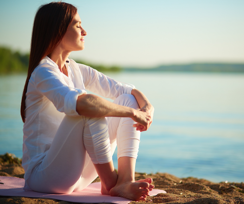 A person enjoying physical health benefits of a drug-free life